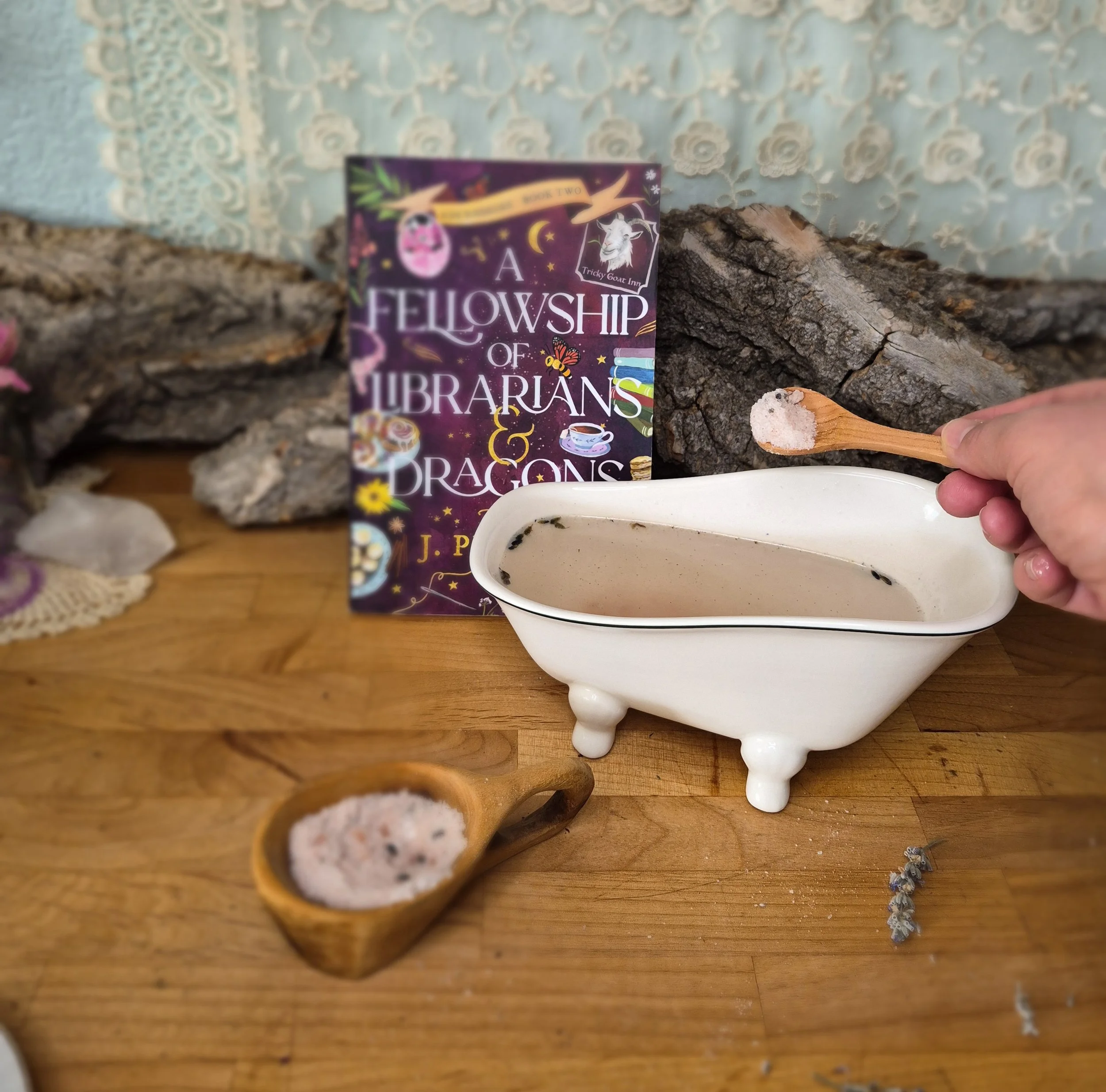 Making An Herbal Bath For A Cozy Book