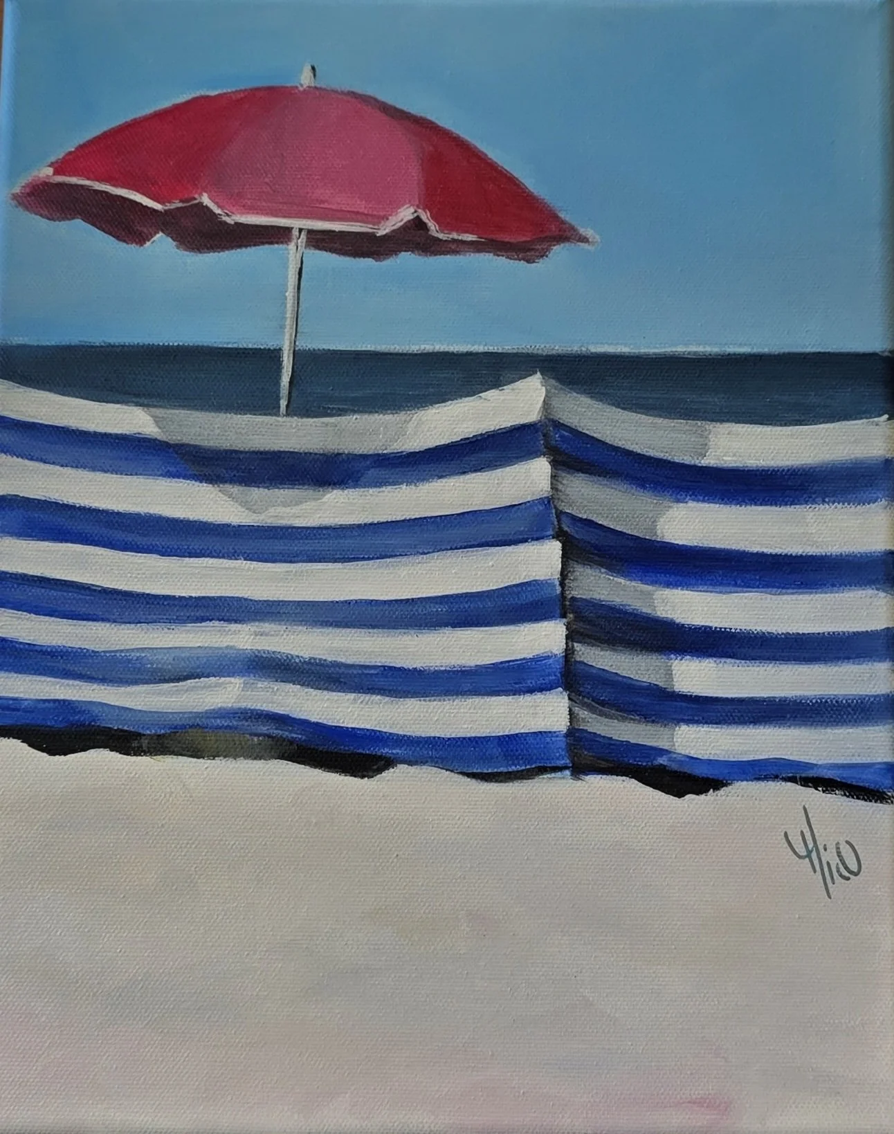 "Behind" 24x30cm, Acryl auf Leinen, 180,-€