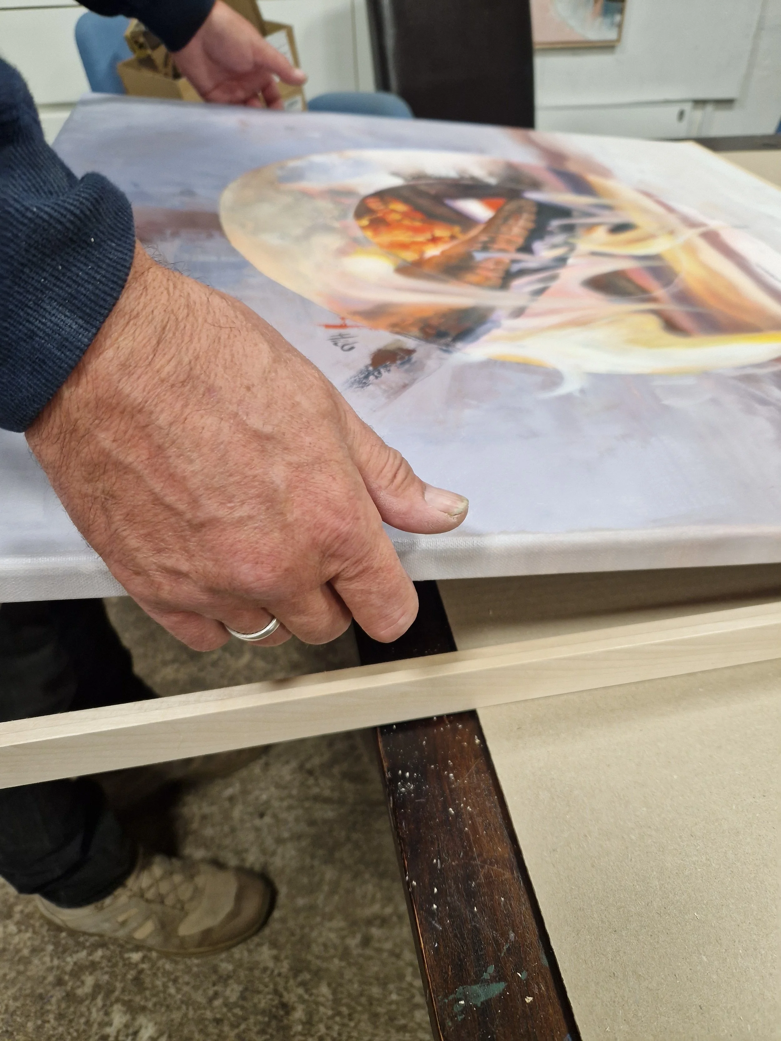 Rahmung - hier siehst Du die Originalfarbe des Rahmens (Linde natur)