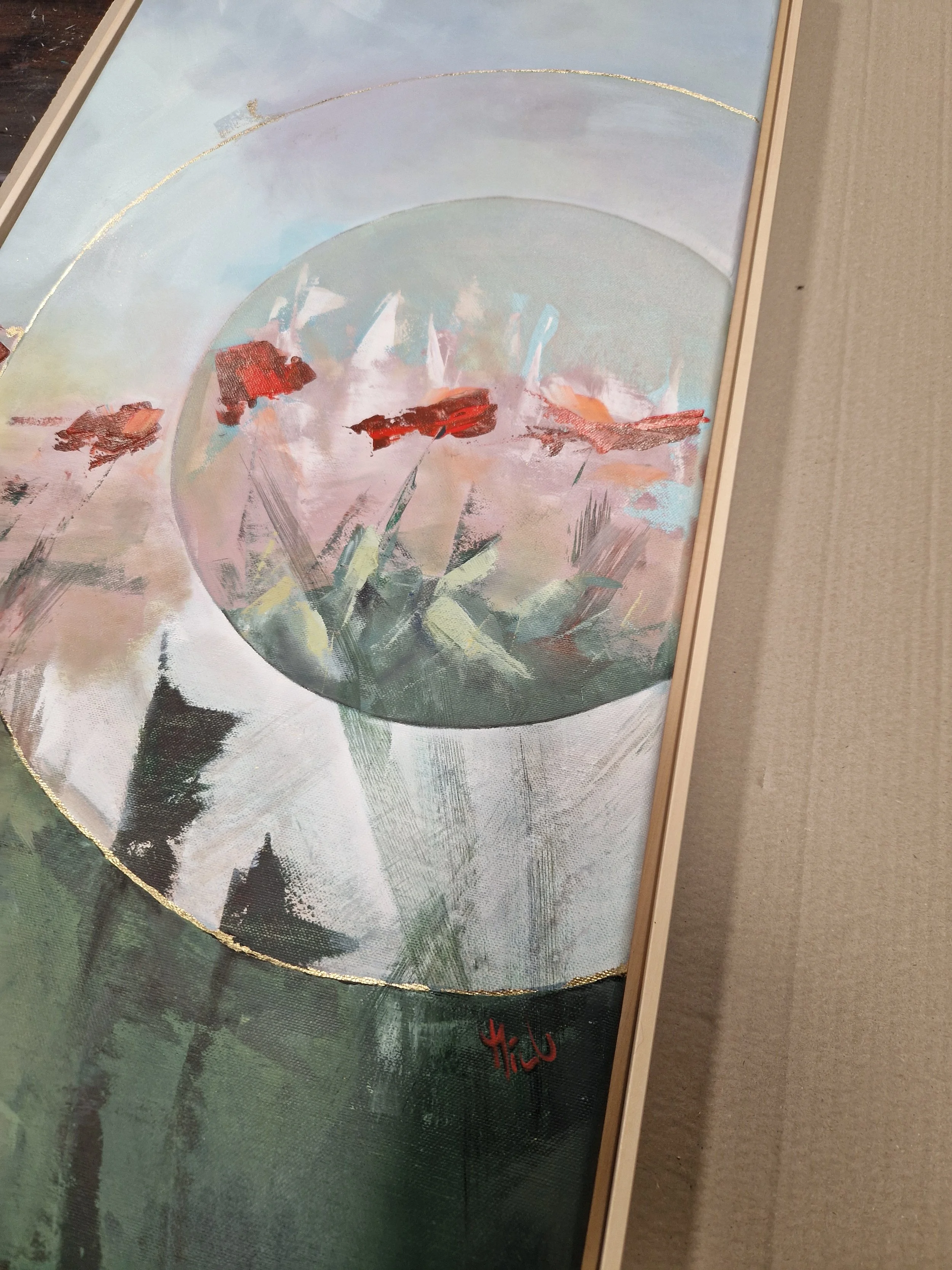 inkl. Schattenfugenrahmen Linde natur