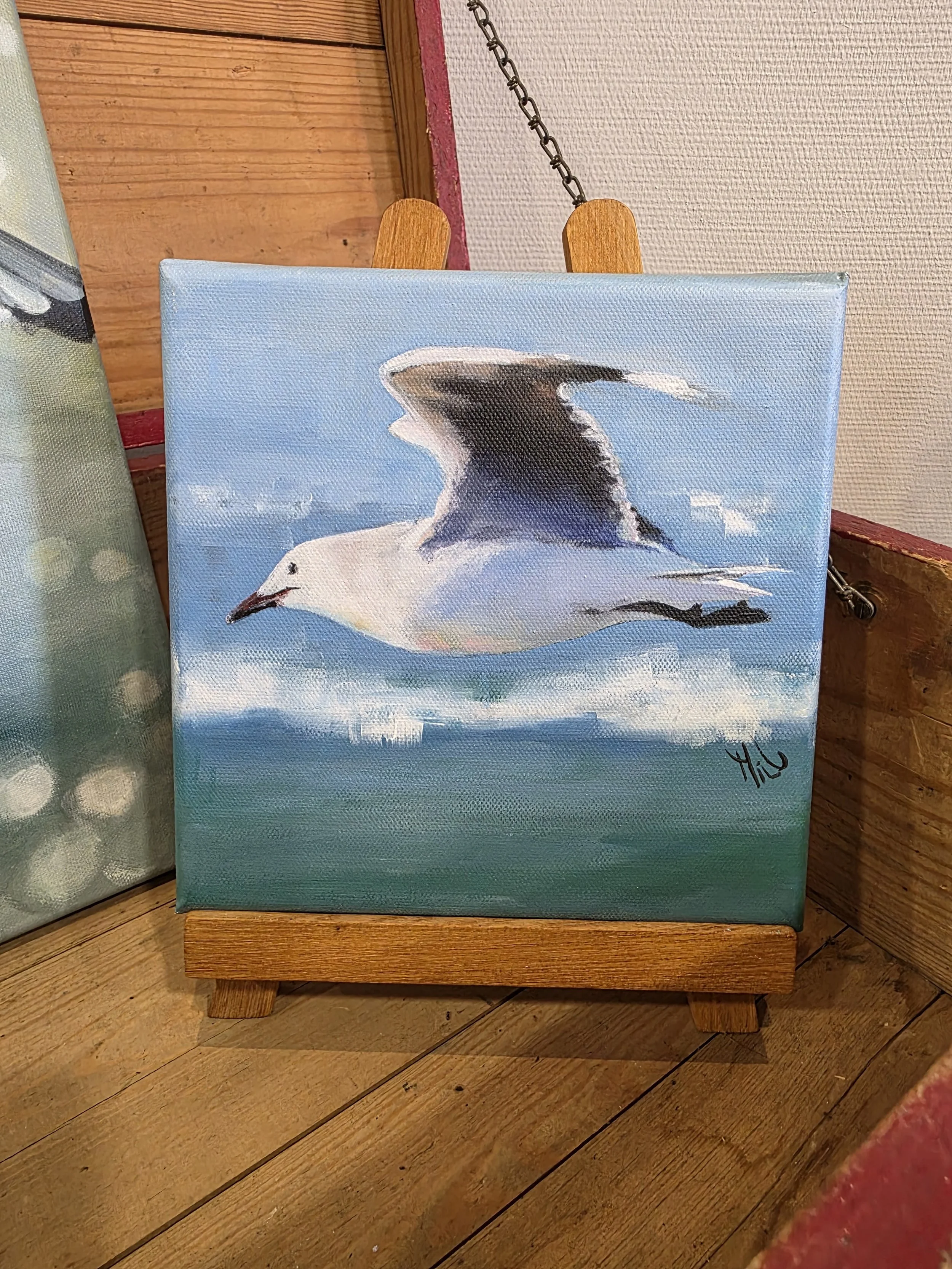 Möwe, Acryl auf Leinwand, 20x20cm, 120,-€