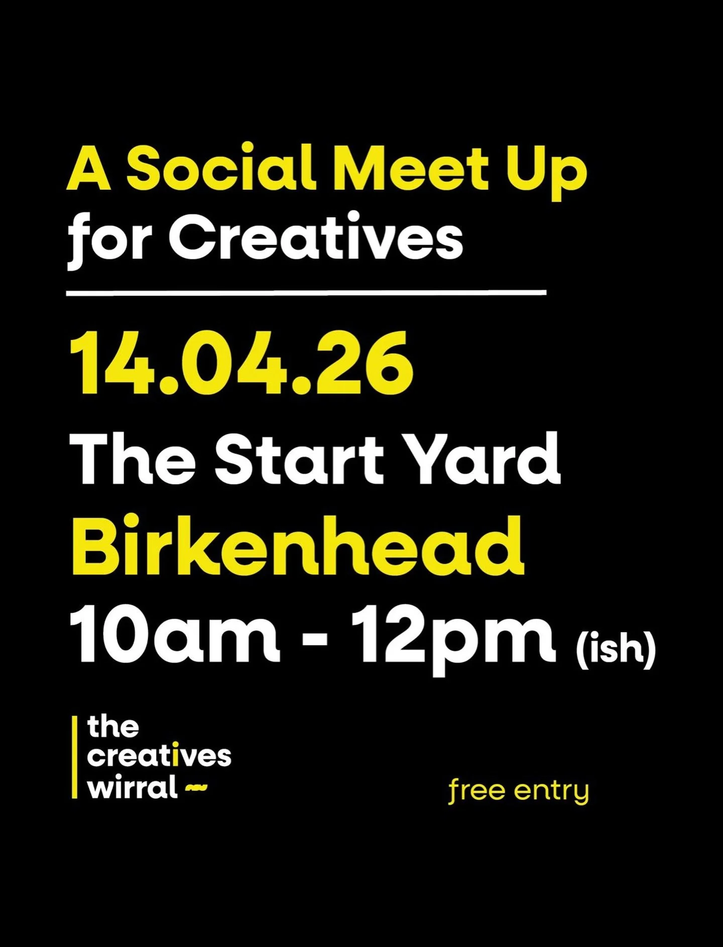New date - Tuesday 14th April, 10am - 12pm (ish), Start Yard @start_yard , Birkenhead, Wirral. 

Get your free ticket on Eventbrite. See you there! 🙌🏻