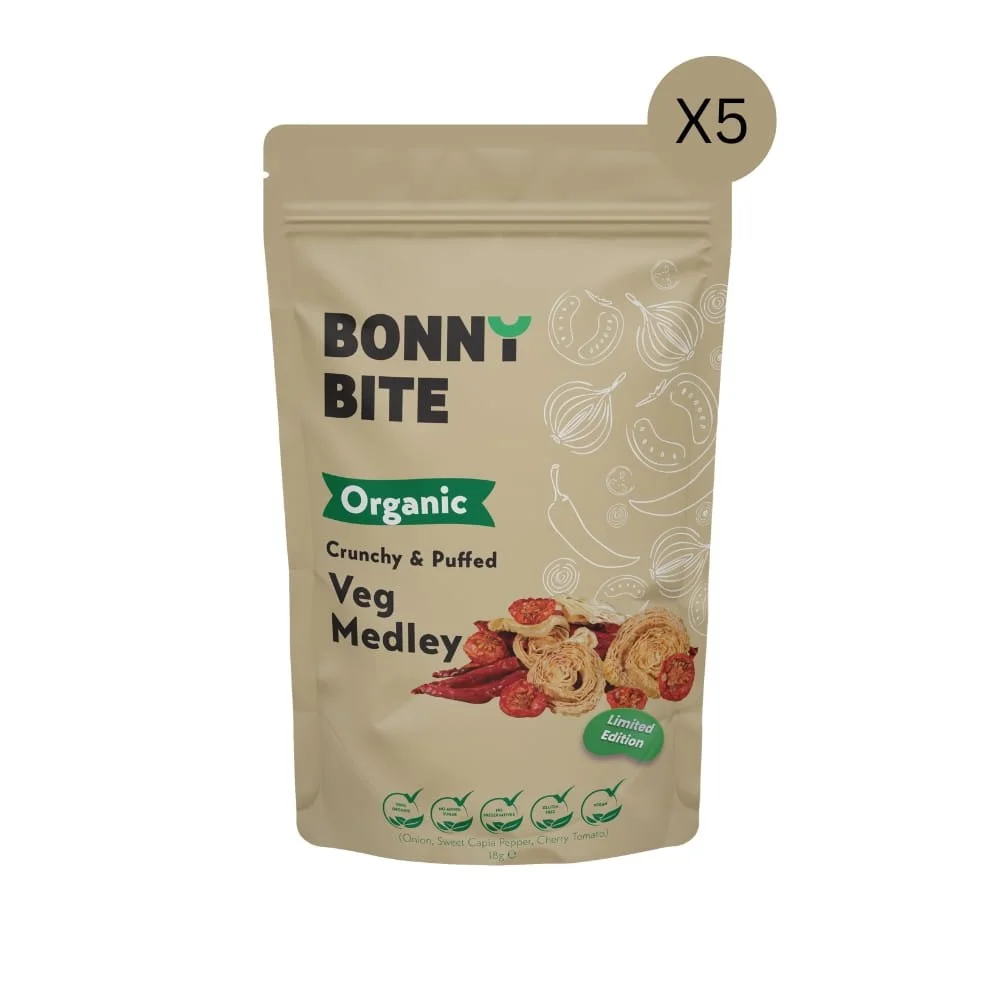 Crunchy & Puffed Veg Medley: 5 Pack