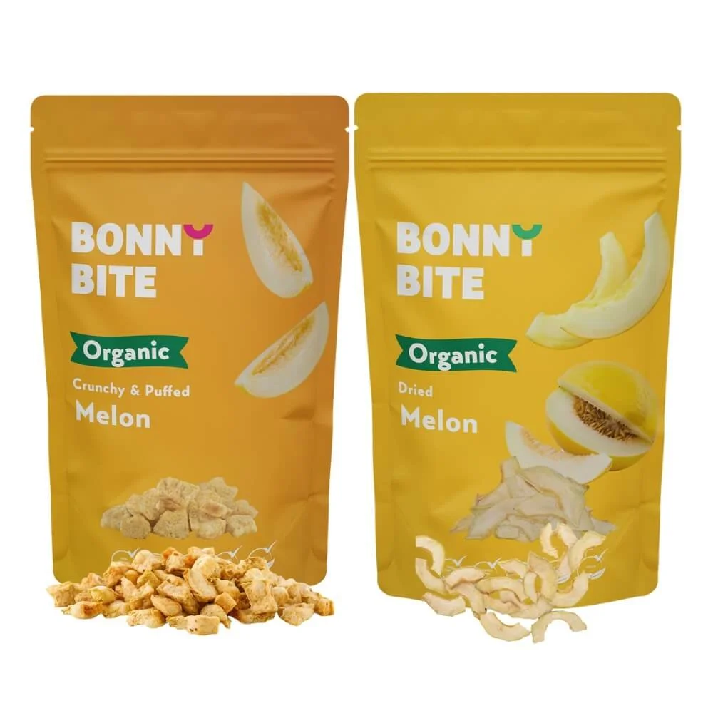 Crunchy & Puffed Melon & Dried Melon: 2 Pack