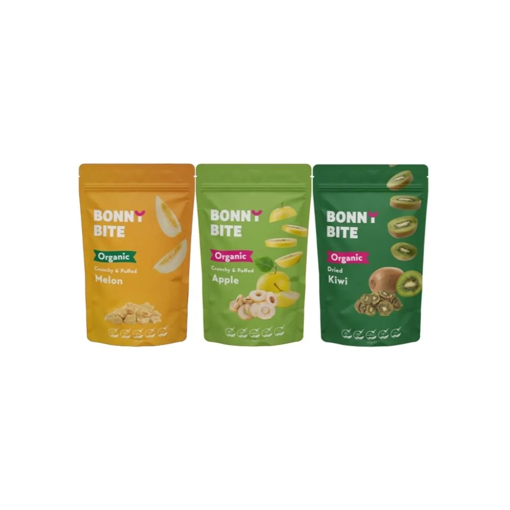 Crunchy & Puffed Melon, Apple & Dried Kiwi