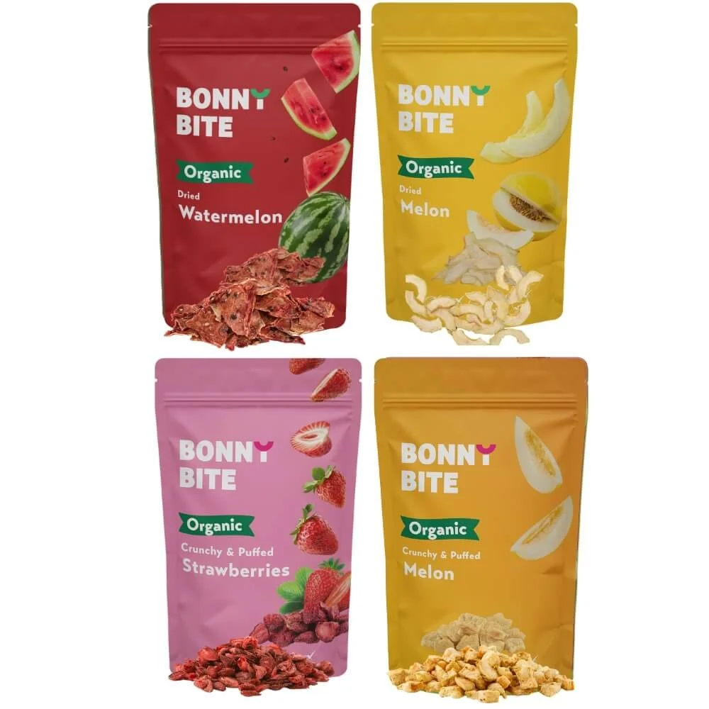 Dried Watermelon, Dried Melon, Crunchy & Puffed Strawberries, Crunchy & Puffed Melon