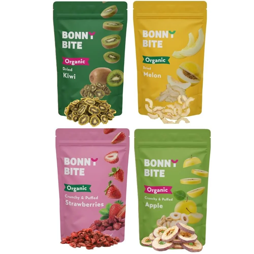Dried Kiwi, Dried Watermelon, Crunchy & Puffed Strawberries & Crunchy & Puffed Apple