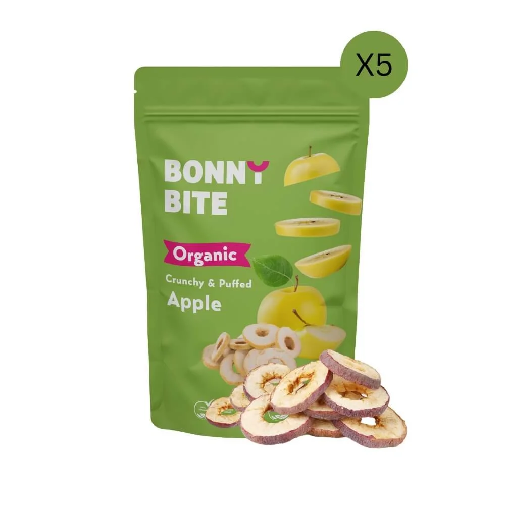 Crunchy & Puffed Apple: 5 Pack