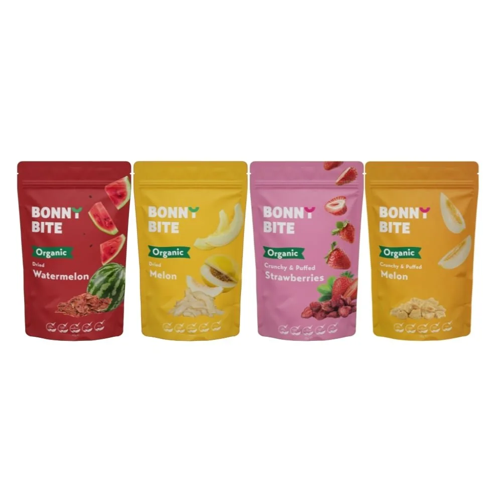 Organic Watermelon, Dried Melon, Strawberries & Crunchy Melon