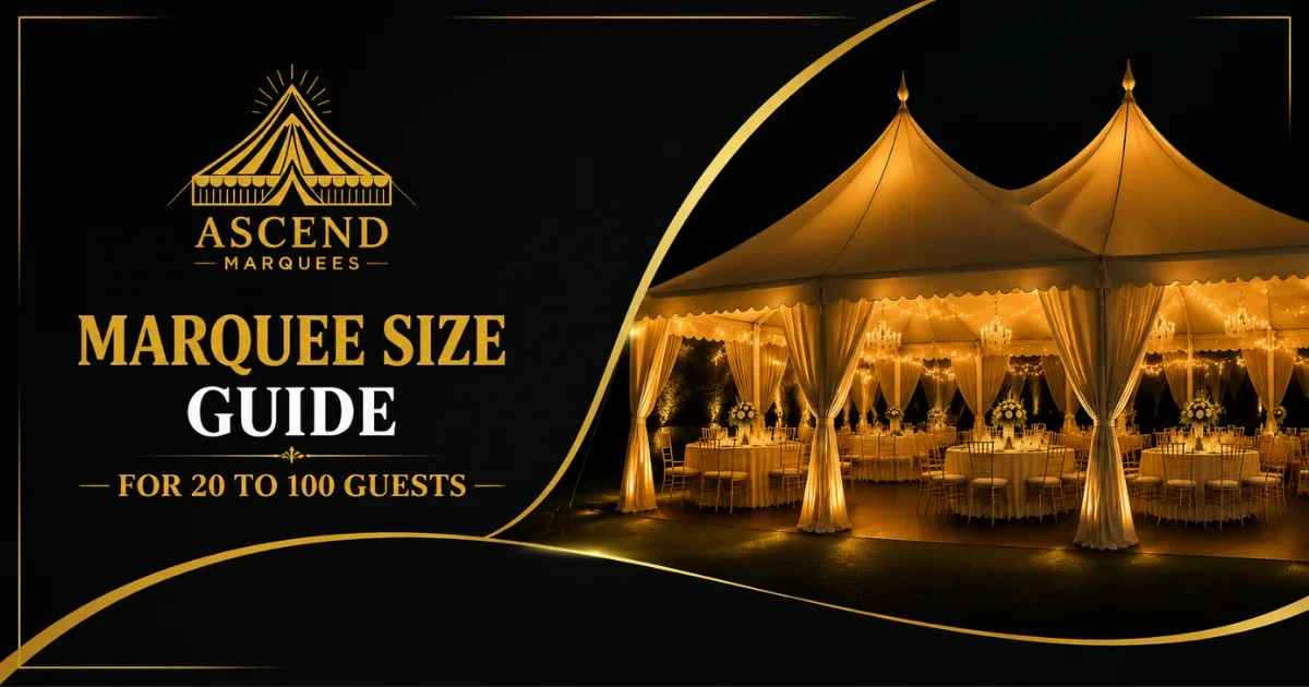 Marquee Size Guide for 20 to 100 Guests
