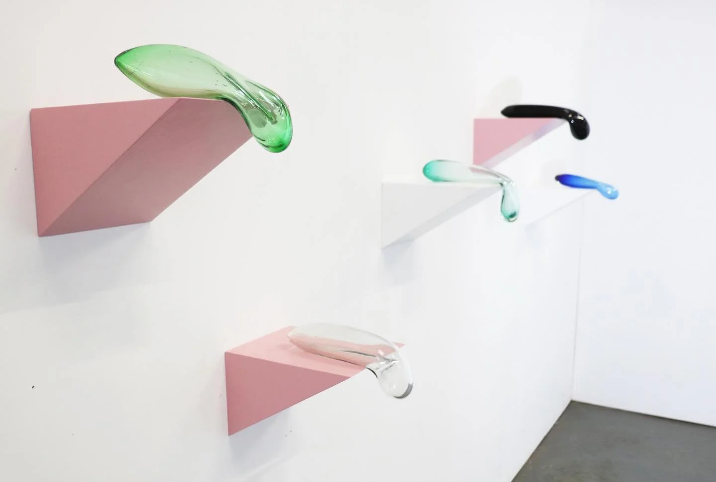 Here&rsquo;s the new glass collection so far. They are called &lsquo;On the Edge&rsquo; and are based on my longstanding fear of heights. Some are peering over the edge in trepidation, whilst others are beginning to tip over the edge and some are beg