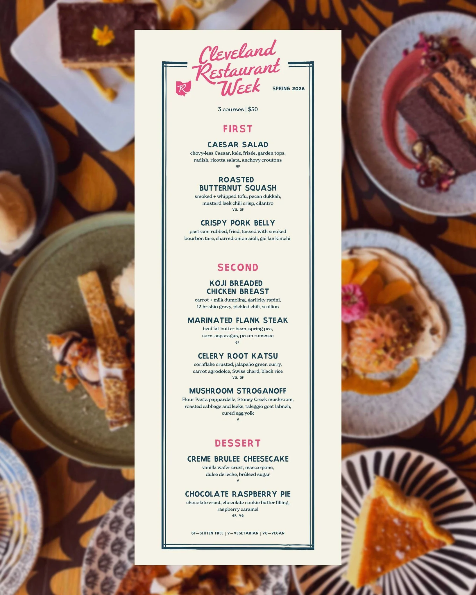 Cleveland Restaurant Week is officially underway, and as members of @clevelocal we&rsquo;re honored to set the table alongside some of the city&rsquo;s best.

Join us for a 3-course prix fixe dinner for $50 and experience what makes Rood, 𝑹𝒐𝒐𝒅. N