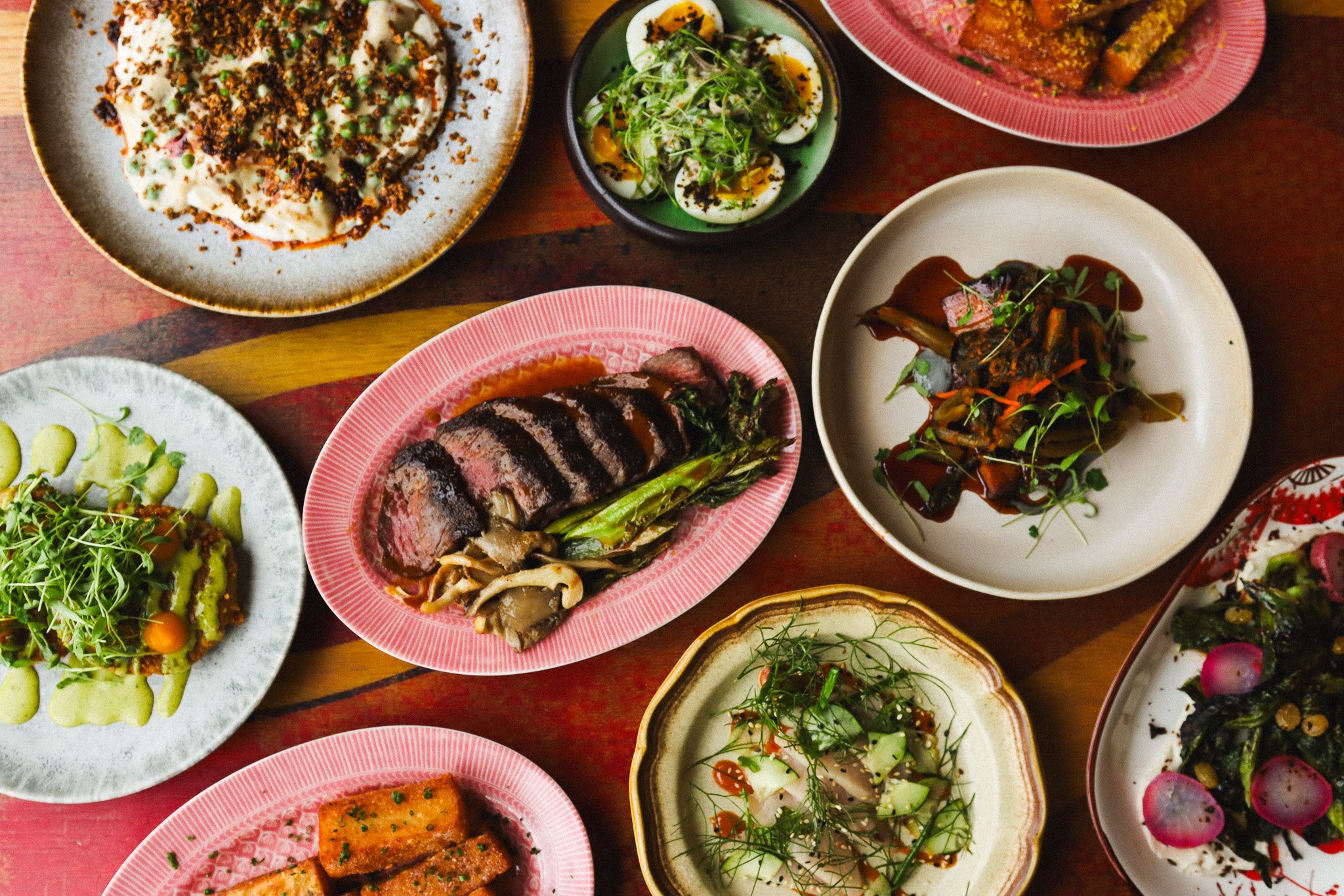 Have you tried the new menu? Let&rsquo;s walk you through it.

Start with a few small plates:
&bull; Roodios
&bull; Hamachi Crudo (gf)
&bull; Roasted Galan (gf, vegan)
&bull; Springy Egg (gf, vegetarian)
&bull; Potato Mochi Sticks (gf, vegetarian)
&b