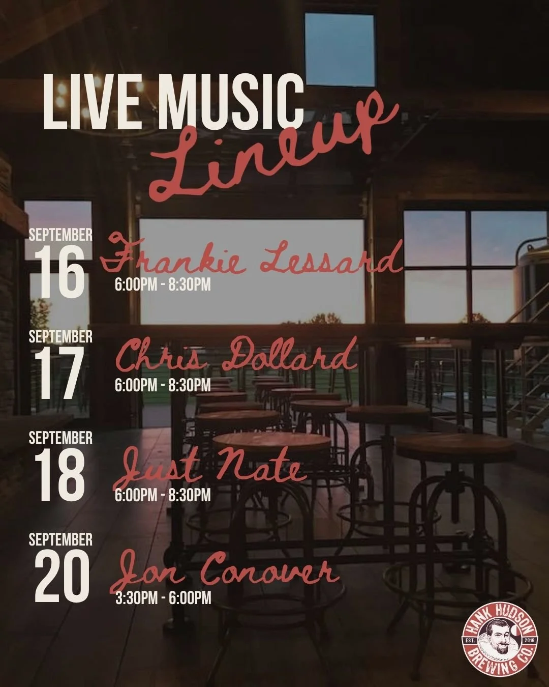 Good music just hits different when you&rsquo;re surrounded by good people.

Take a look at this week&rsquo;s live music lineup and make a night of it. We&rsquo;ll see you there! 🍻

#hankhudsonbrewing #explorelocal