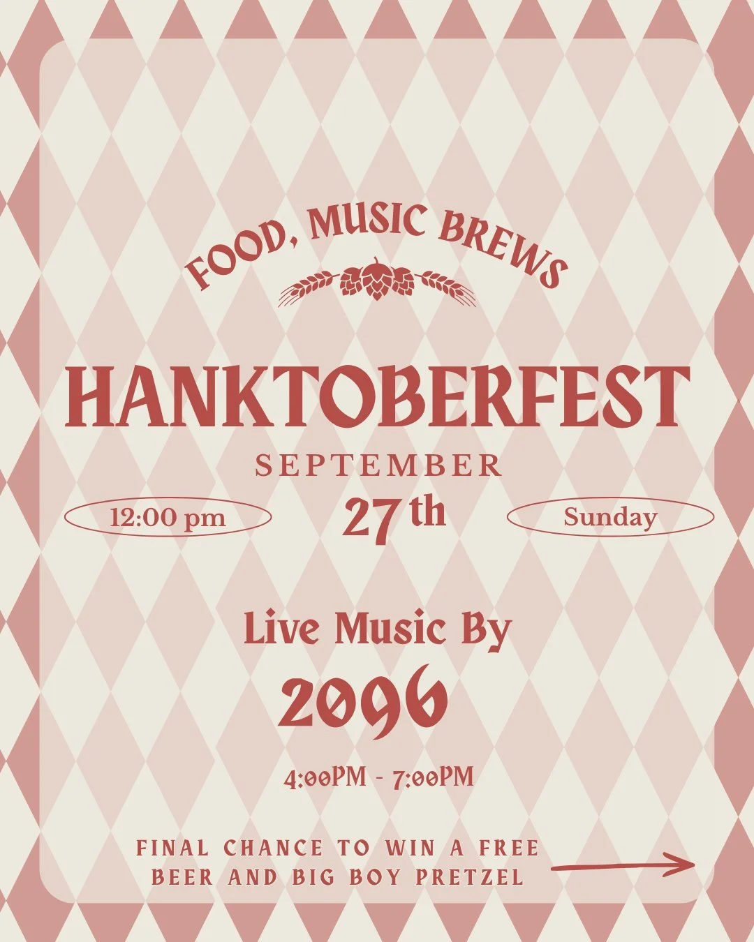 Round 3 of Hanktoberfest trivia is here! Think you know your Hank Hudson facts? Put your knowledge to the test for a chance to win a FREE BEER + BIG BOY PRETZEL! 🍻

Here&rsquo;s how to enter:
1. Follow @hankhudsonbrewing &amp; @fairwaysofhalfmoon
2.