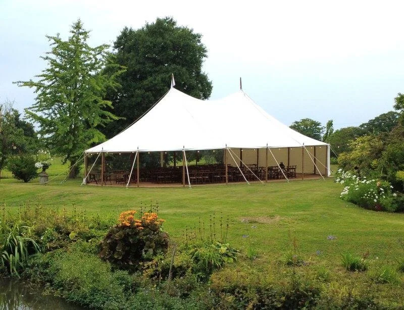 sailcloth marquee at butley priory