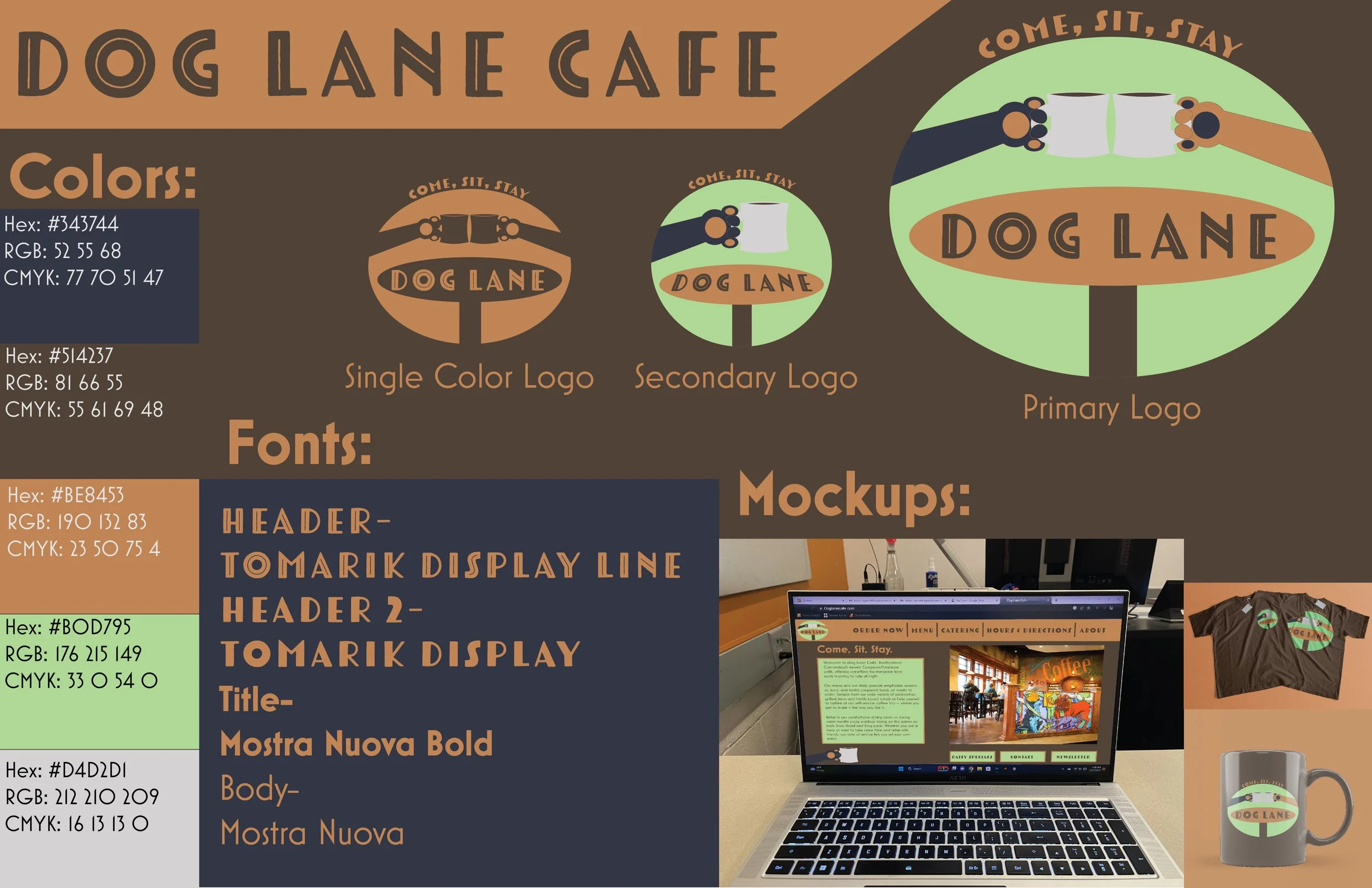 Dog Lane Cafe Rebrand (Illustrator & Photoshop)