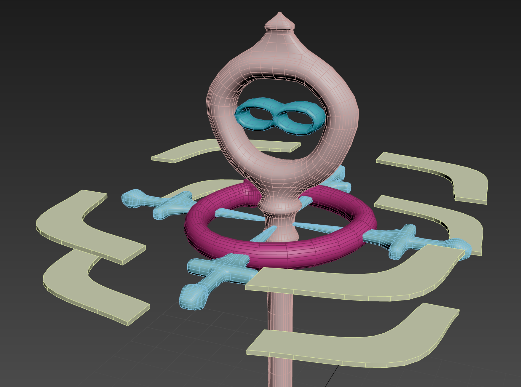 Ouroboros Staff (Edged Faces)