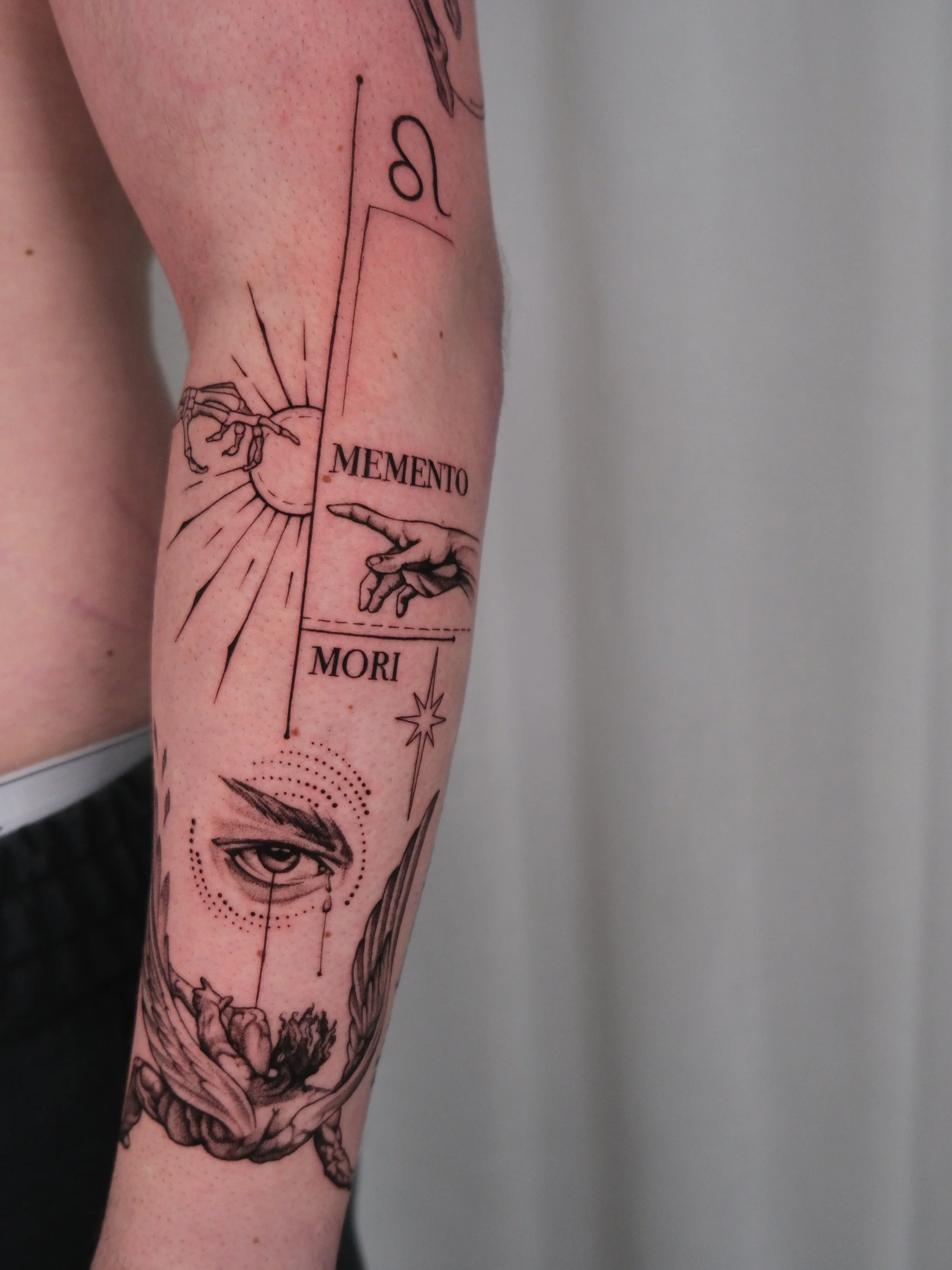 concept style lower arm tattoo