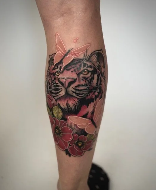 neo traditional kleur tijger