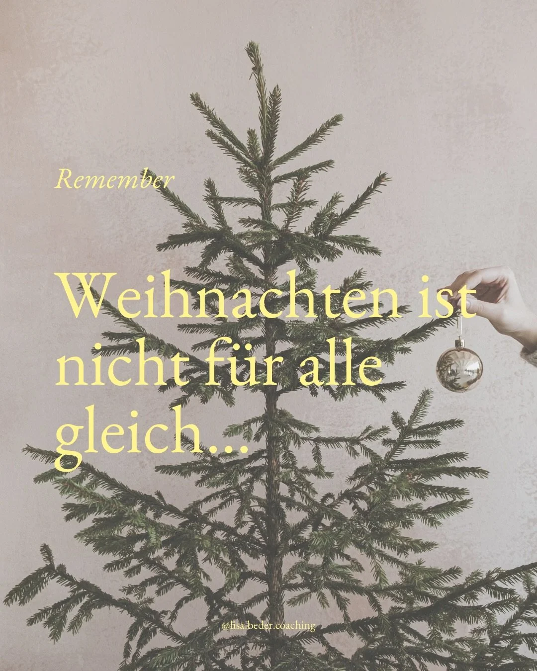 Nicht f&uuml;r alle ist diese Zeit besinnlich, fr&ouml;hlich und voller Glitzermomente. Keep that in mind ❤️&zwj;🩹

#christmasseason #empathie #gef&uuml;hleverstehen #mentalegesundheit #f&uuml;reinanderdasein