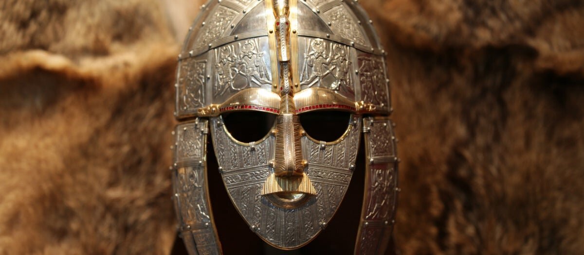 A medieval helmet from Sutton Hoo