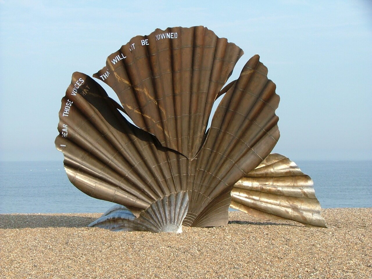 The shell sculpture at Aldeburgh