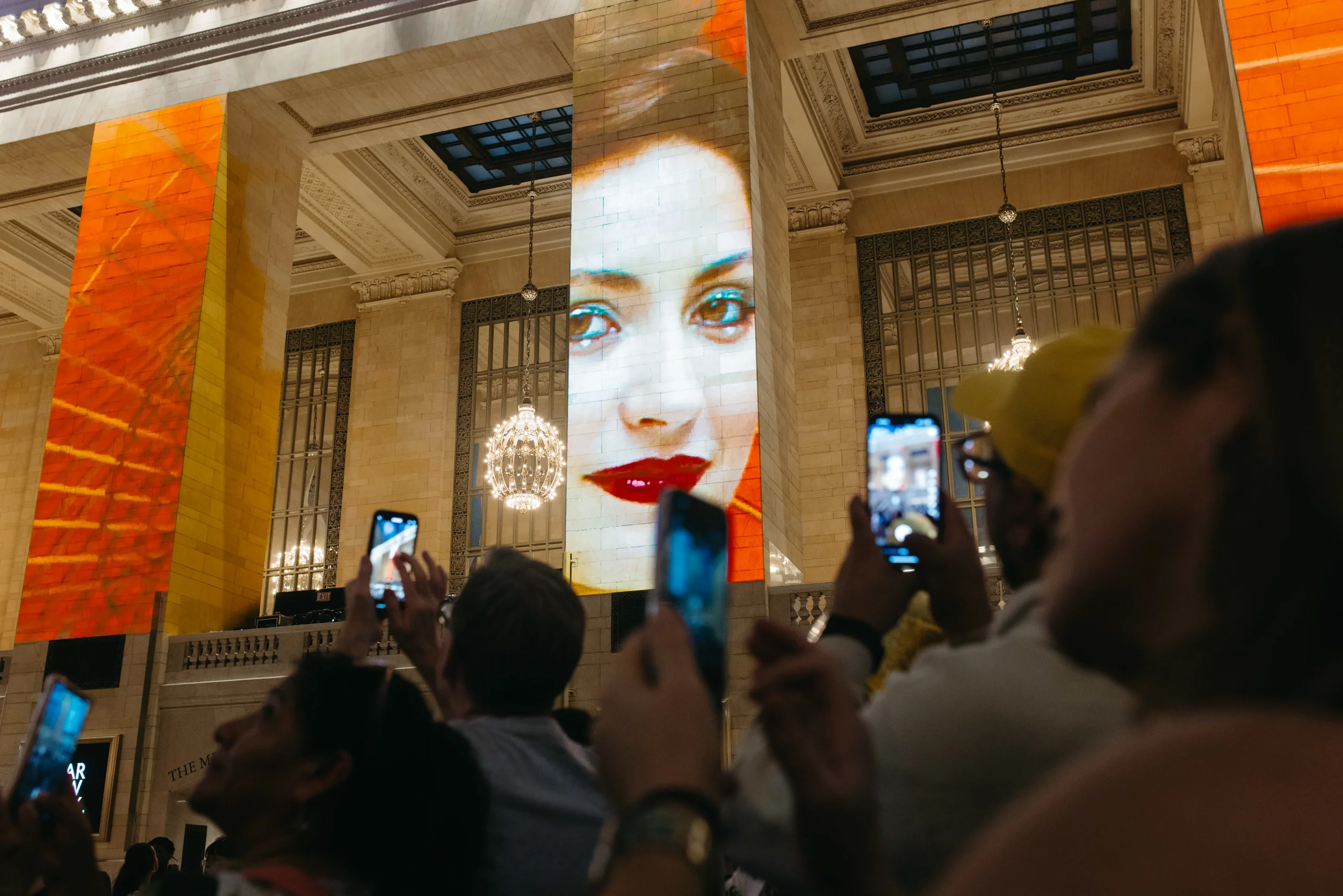 In the historic main concourse, fifty-foot projections immersed visitors in vignettes from Humans of New York.