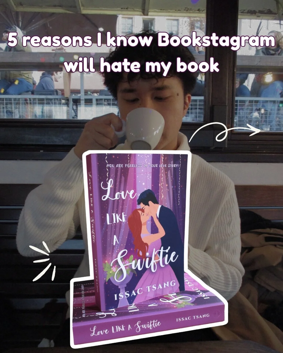 Click the link in my bio and read Love Like A Swiftie for free 💘✨

You&rsquo;ve probably been told your taste is cringe 😬📚.

Bookstagram has rules, aesthetics, and pet peeves &mdash; and heaven forbid you break them 📏🔥.

And maybe that&rsquo;s t