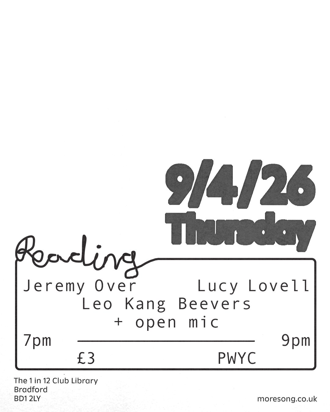 More Song with Jeremy Over, Lucy Lovell and Leo Kang Beevers
