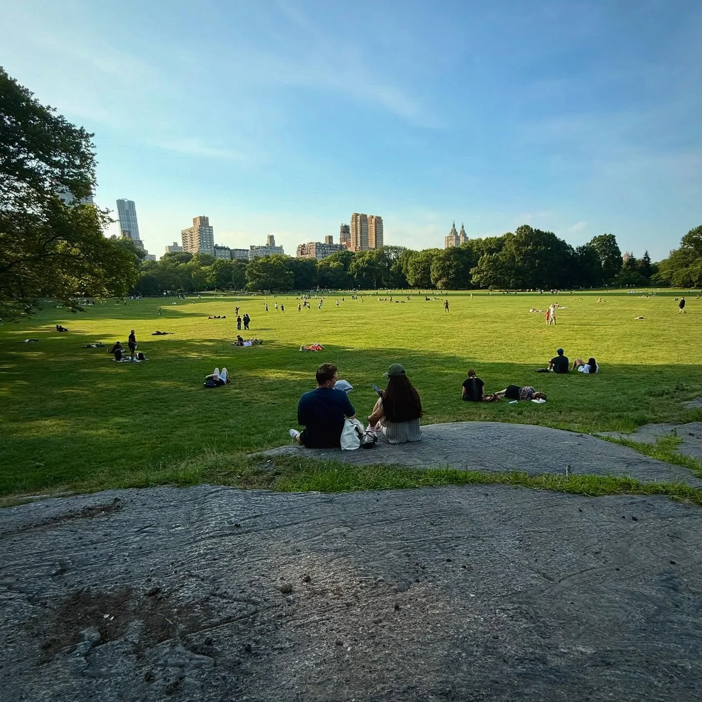 The Central Park Sheep Meadow is a popular spot for get togethers. It&rsquo;s over 15-acres with views of the skyline. It was originally intended as a military parade ground, but Park designers Olmsted &amp; Vaux converted it to an English pastoral c