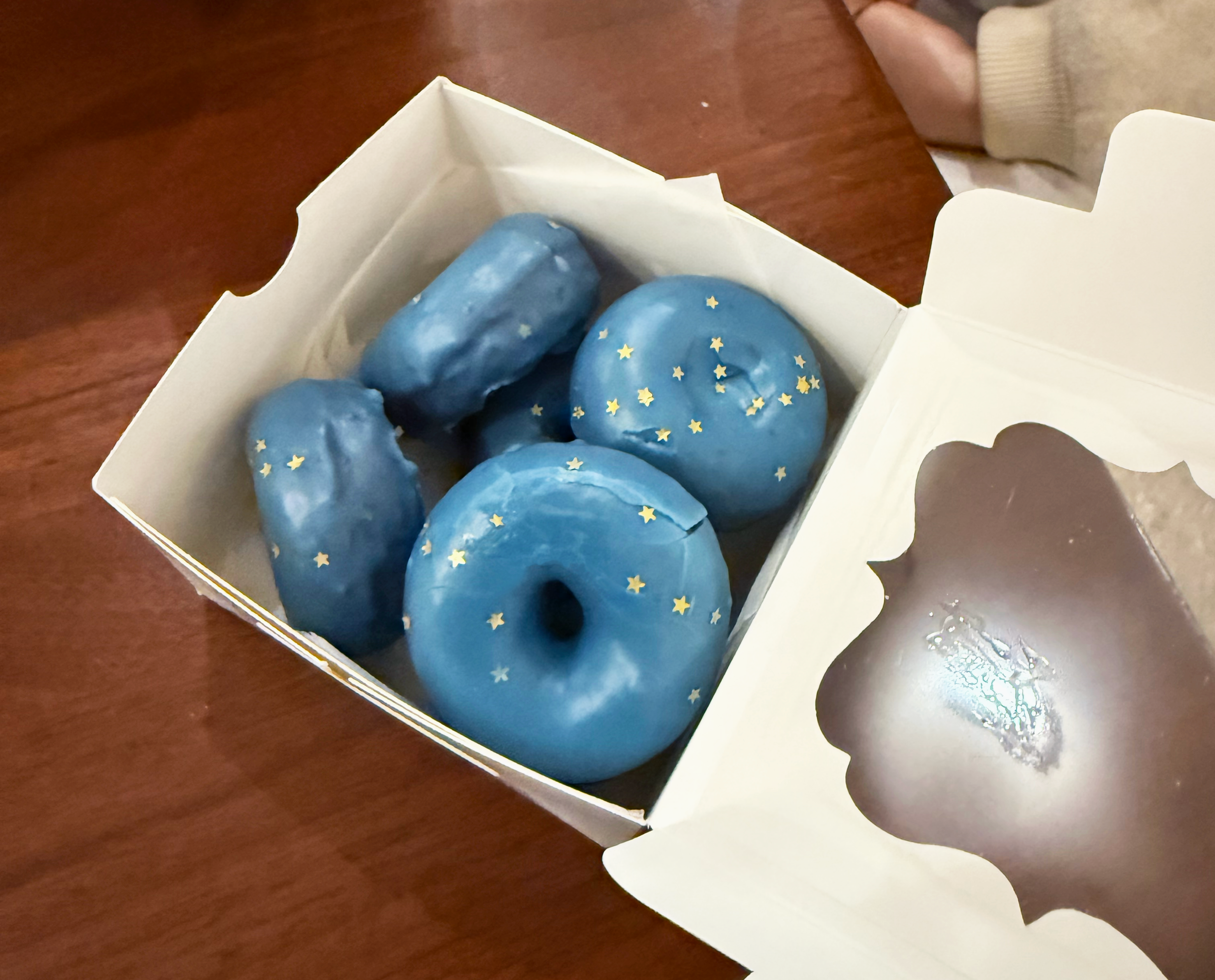 Close up of gourmet donuts