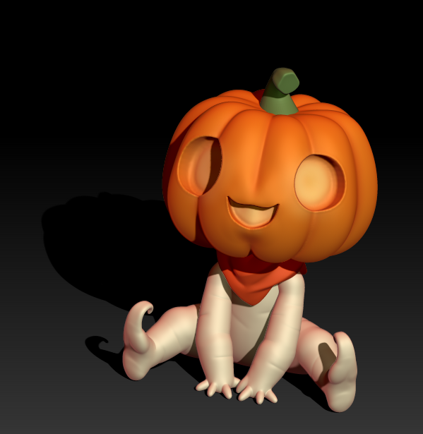 Zuccotto, art toy rendering test, character from Julien Fenoglio