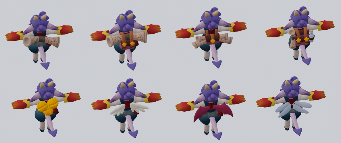 Back customization variations