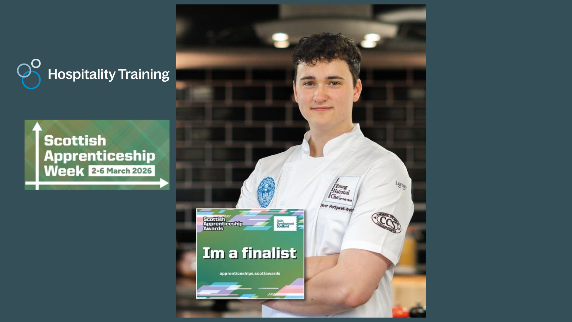Our Apprentice Oliver Redgwell Welch is a finalist in the Modern Apprentice of the Year Awards