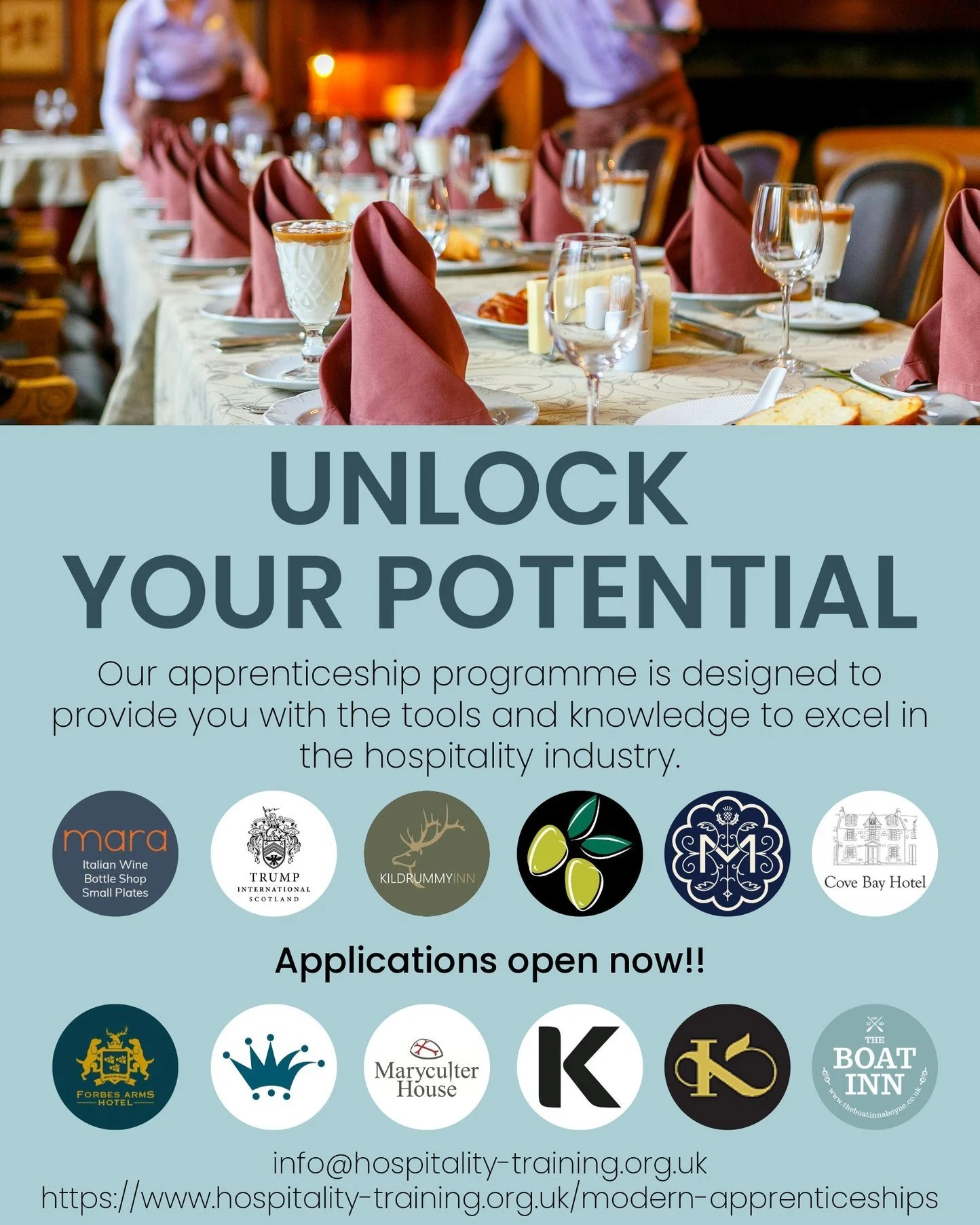 If you&rsquo;re aged 16&ndash;24 and interested in hospitality, this is a great chance to earn while you learn, gain real industry experience, and build a career in a fast-paced, people-focused sector.

At Hospitality Training, we work alongside a wi