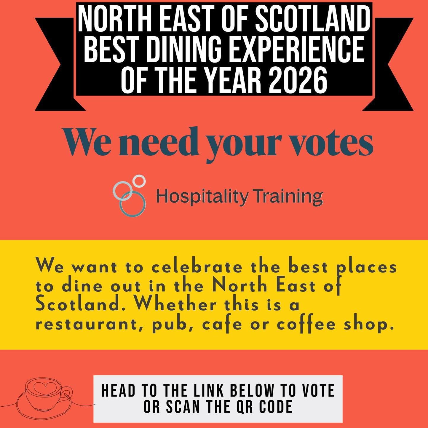 ⏳ Last chance - 24 hours to go!!! 

Don&rsquo;t miss your chance to support your favourites in the North East of Scotland Dining Experience of the Year and Drinks Venue of the Year 🍽️🥂

It&rsquo;s also your final opportunity to submit applications 