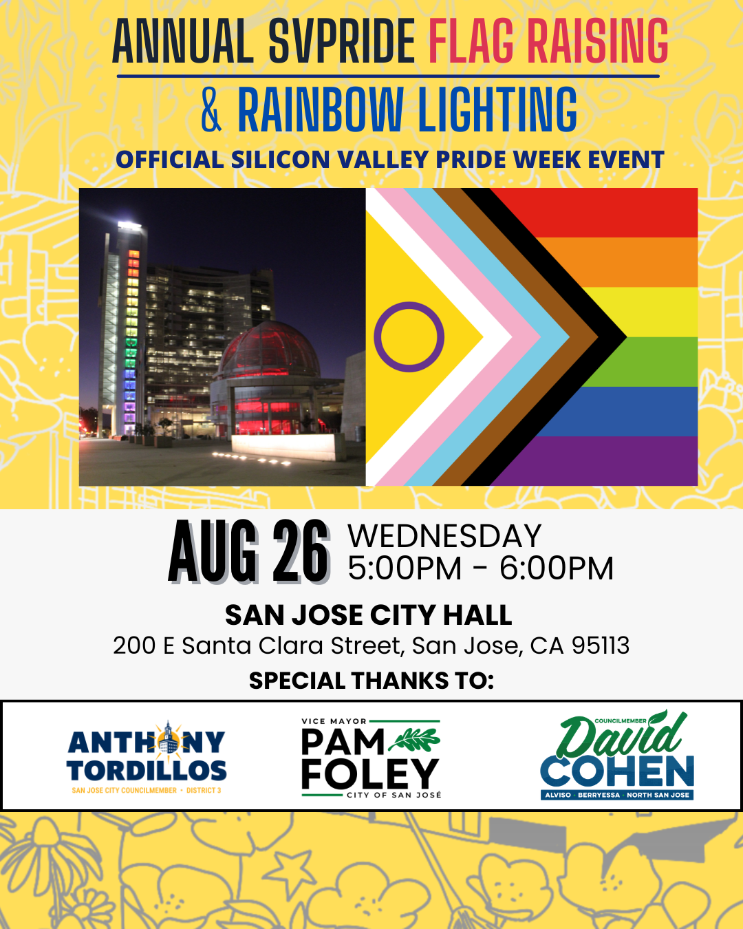 Annual City of San Jose Pride Flag Raising