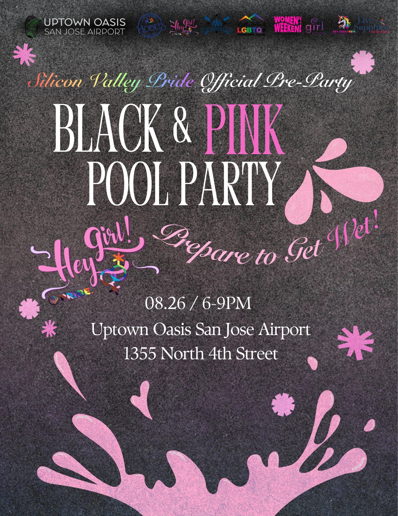 Hey, Girl - Black &amp; Pink Pool Party