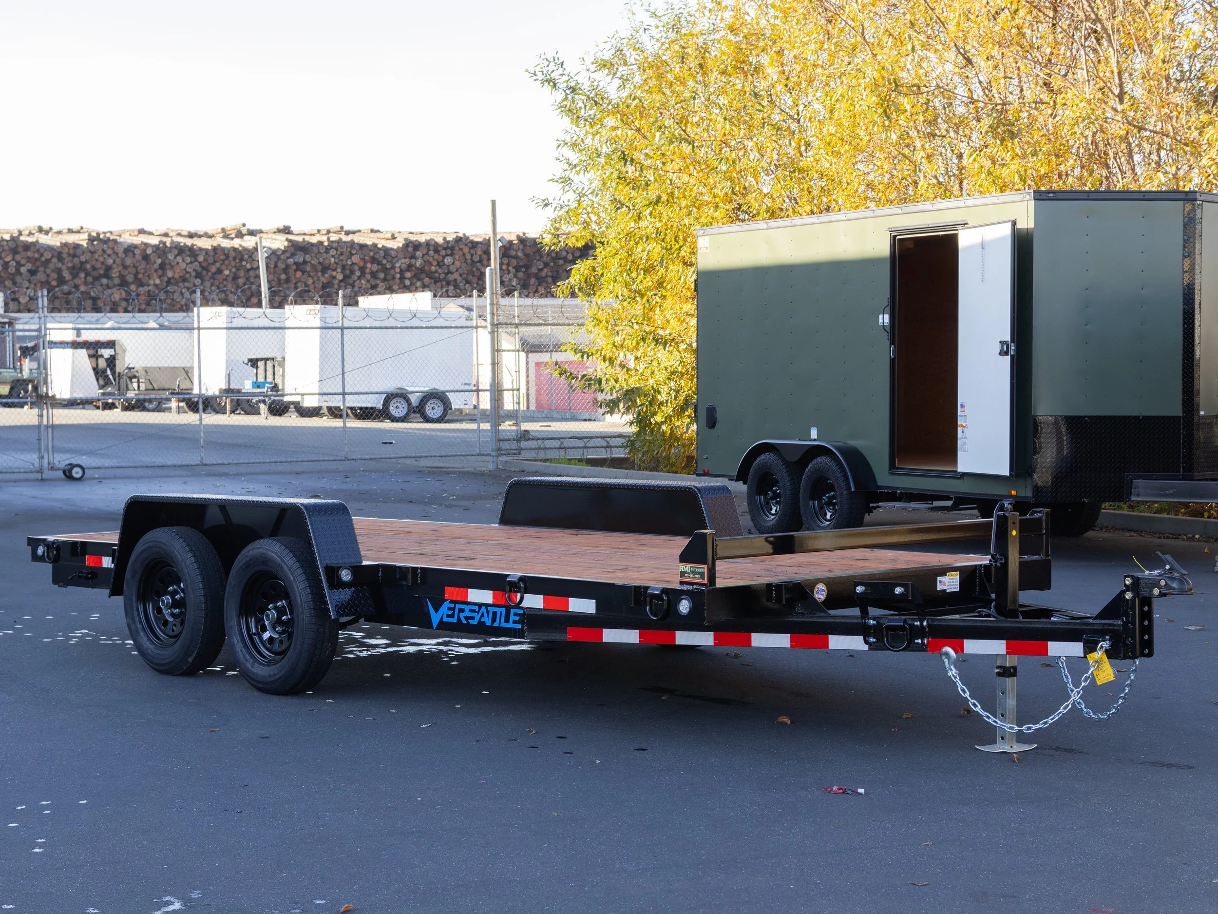 7x16 7K flatbed With Pull Out Ramps — RMI OUTDOORS