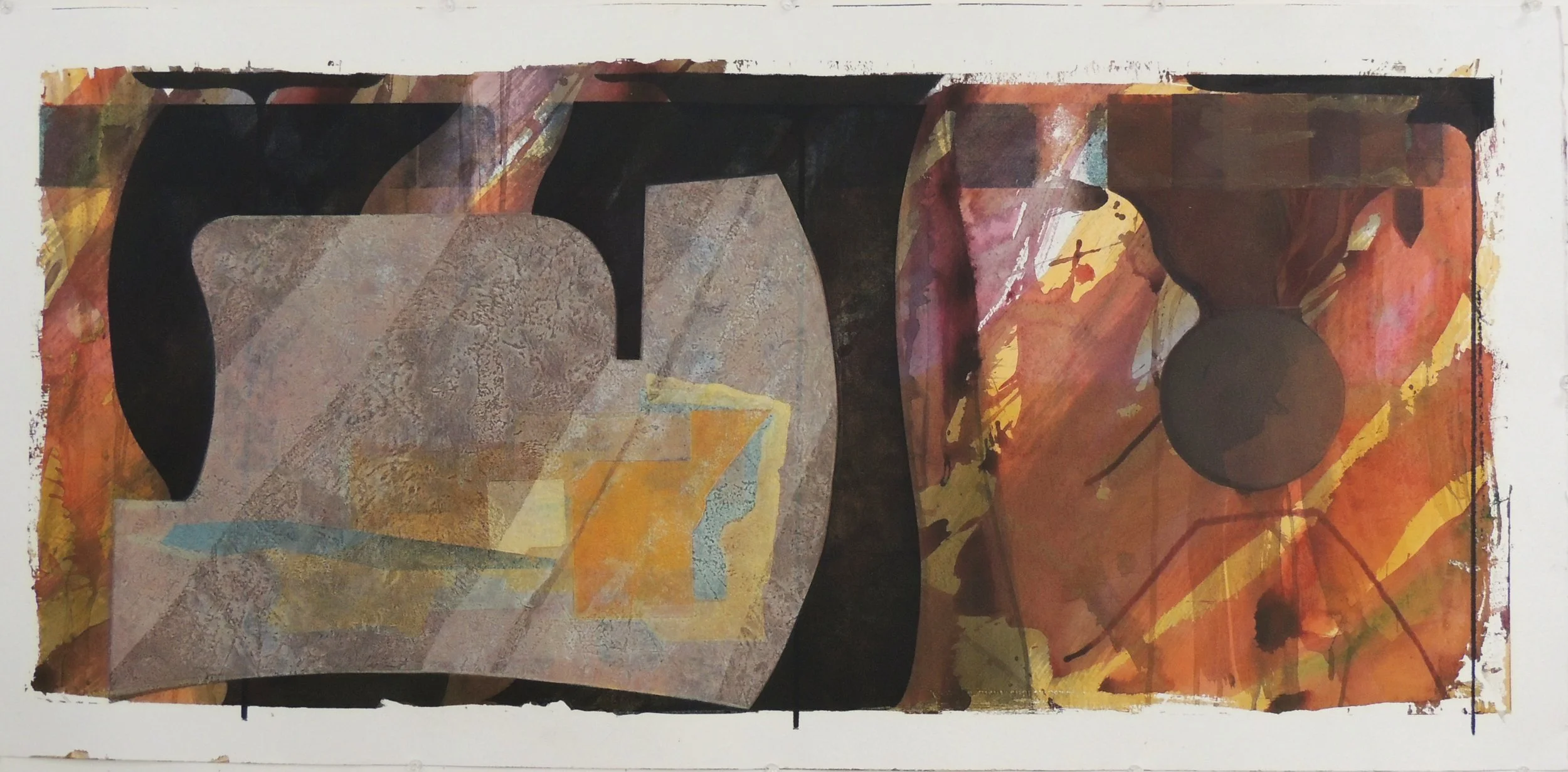 Palace Djinn
Variable edition of 2.
Relief printed monoprint on 400 gsm paper
50 x 105 cm