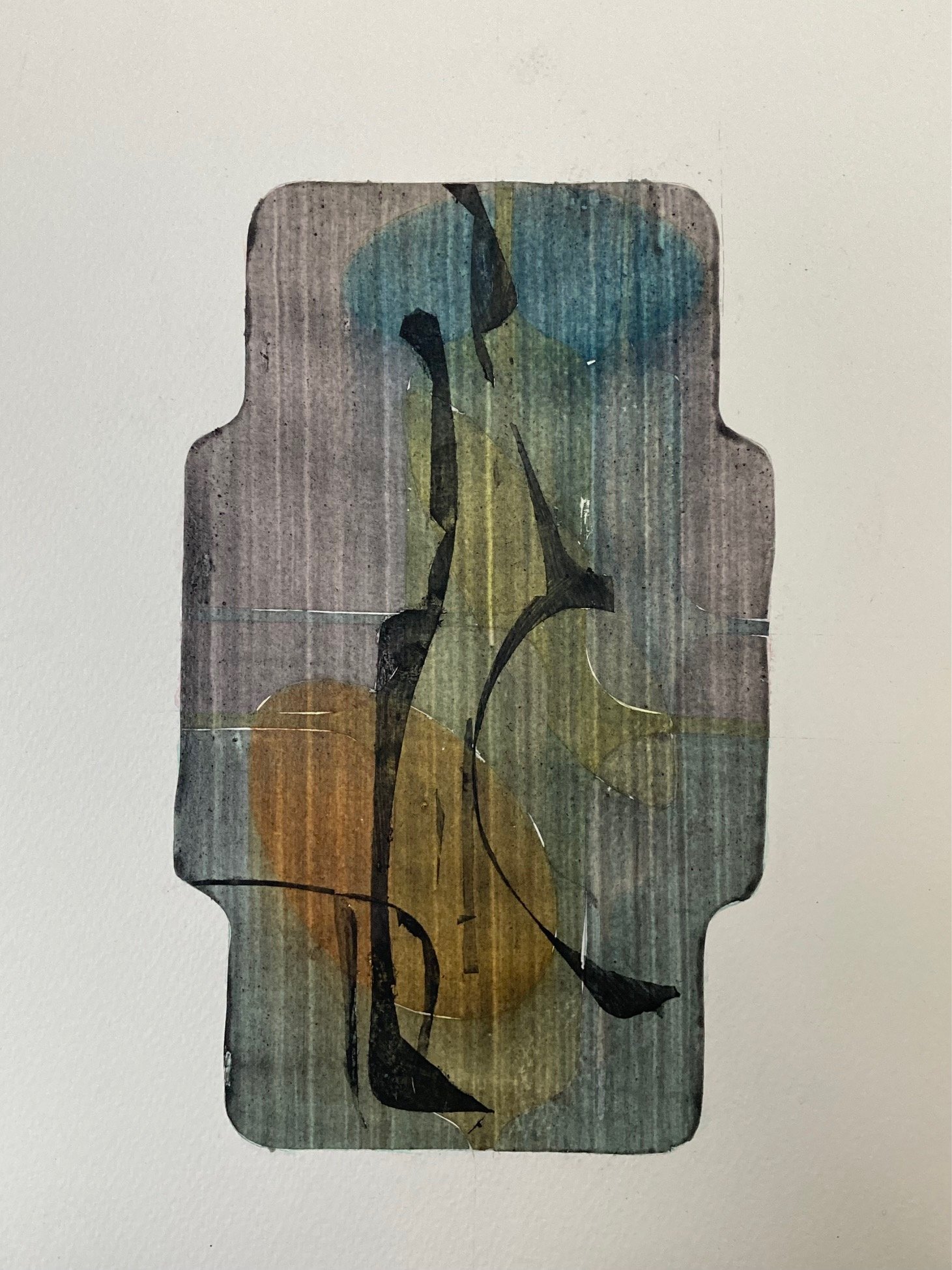'Console Drawing (3)' 2024
Charcoal and acrylic on paper.
30 x 21 cm