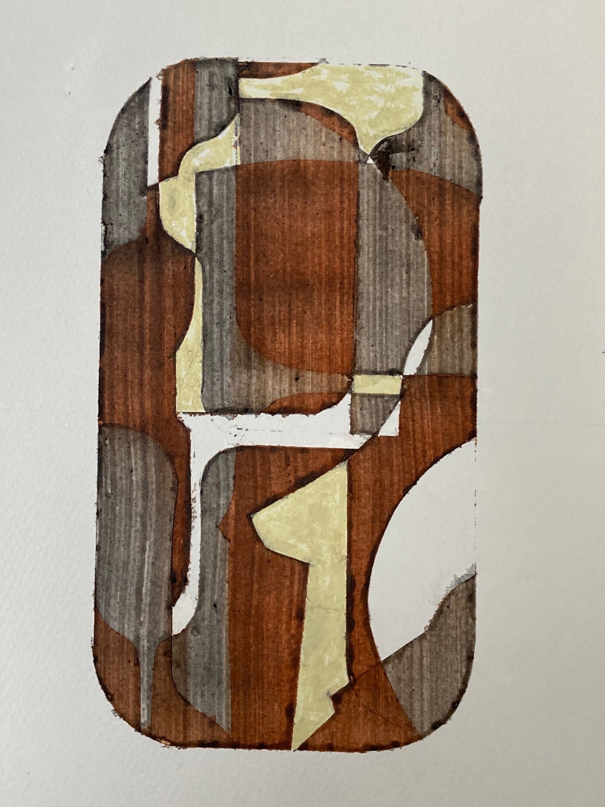 'Console Drawing (6)' 2024
Charcoal and acrylic on paper.
30 x 21 cm