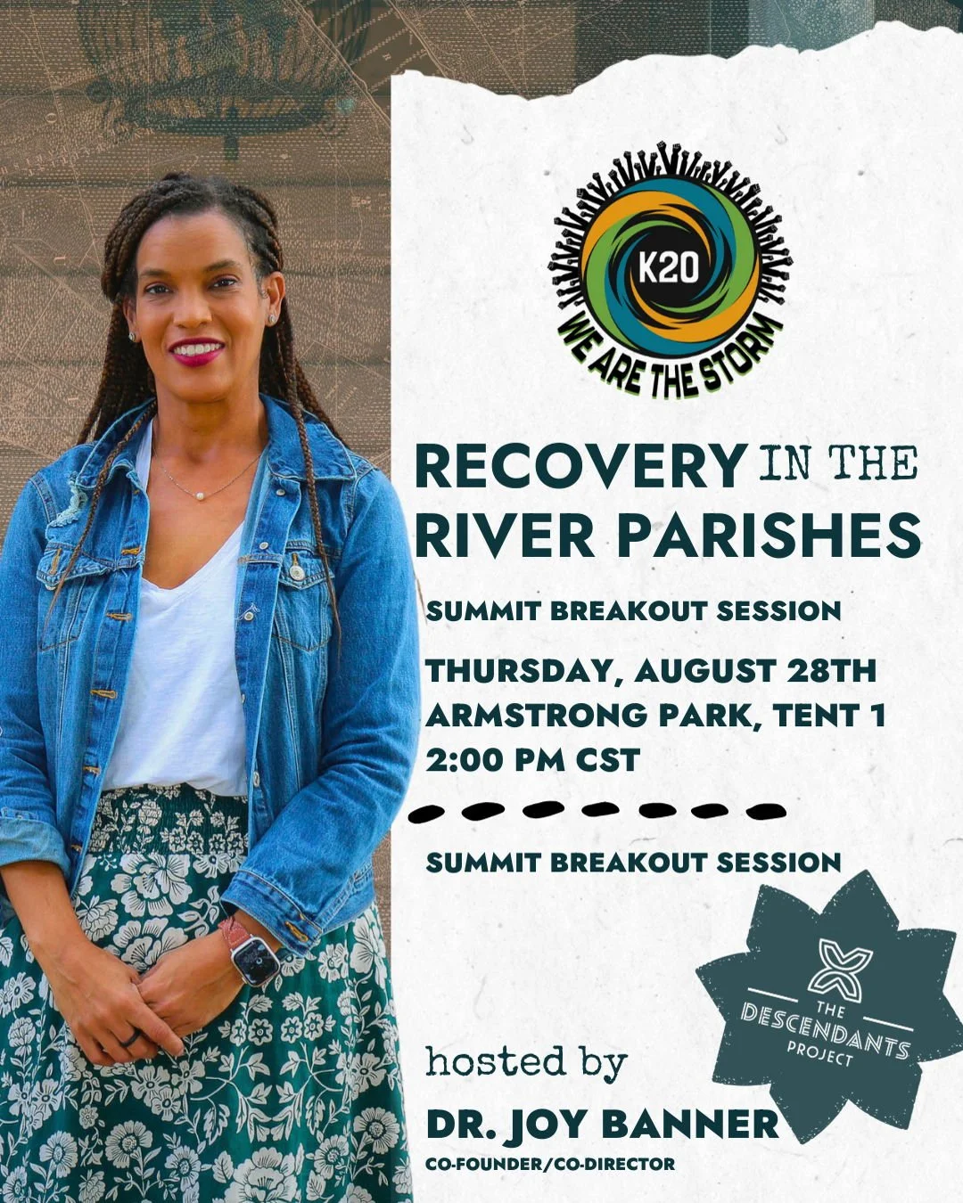 We are honored to be partnering with @katrina20.org_weekofaction. 
 
TDP&rsquo;s Co-Founder and Co-Director Dr. Joy Banner will be joined by fellow TDP Co-Founder/Director Jo Banner as well as Tish Taylor, from @ccostjohn, and Trenice Cooper from the
