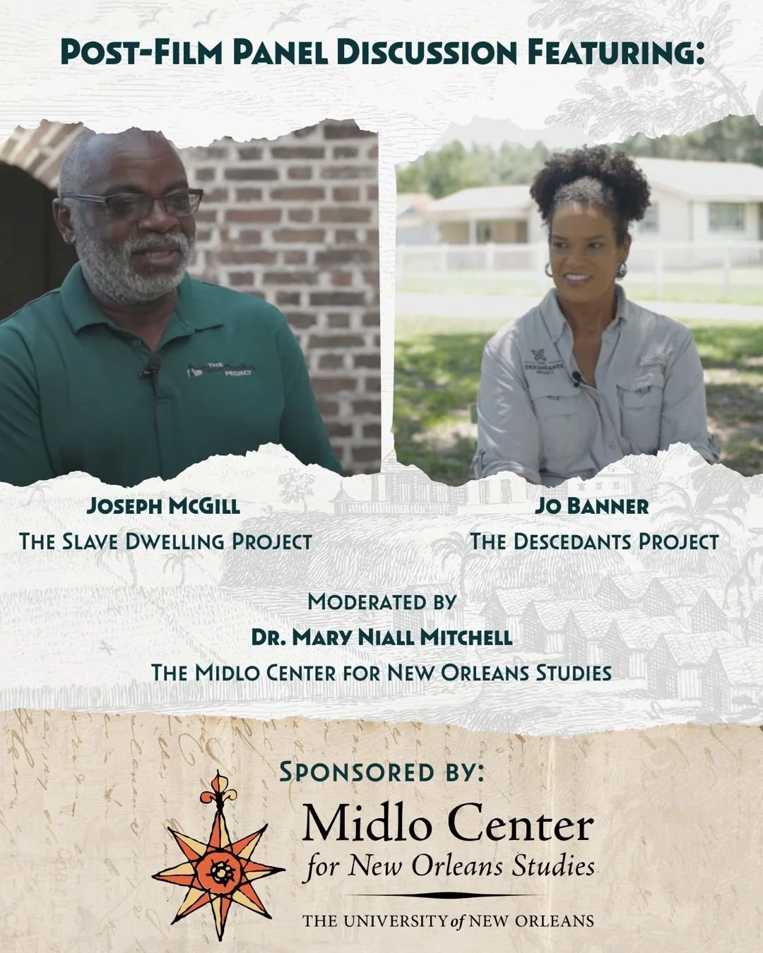 Join us at the Broadside for a screening of &quot;Vacation Plantation&quot; on Friday, September 5th. Following the screening will be a panel discussion with Joseph McGill of the Slave Dwelling Project and Jo Banner of The Descendants Project. 

They