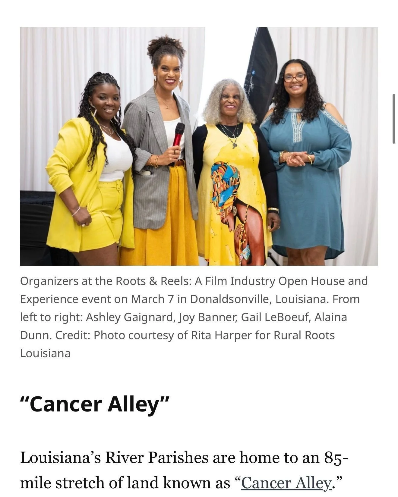 We&rsquo;re proud to see our Co-Founder &amp; Co-Director Dr. Joy Banner and The Descendants Project recognized in Verite News for helping spotlight film industry opportunities in the River Parishes as a greener alternative to extractive industries.
