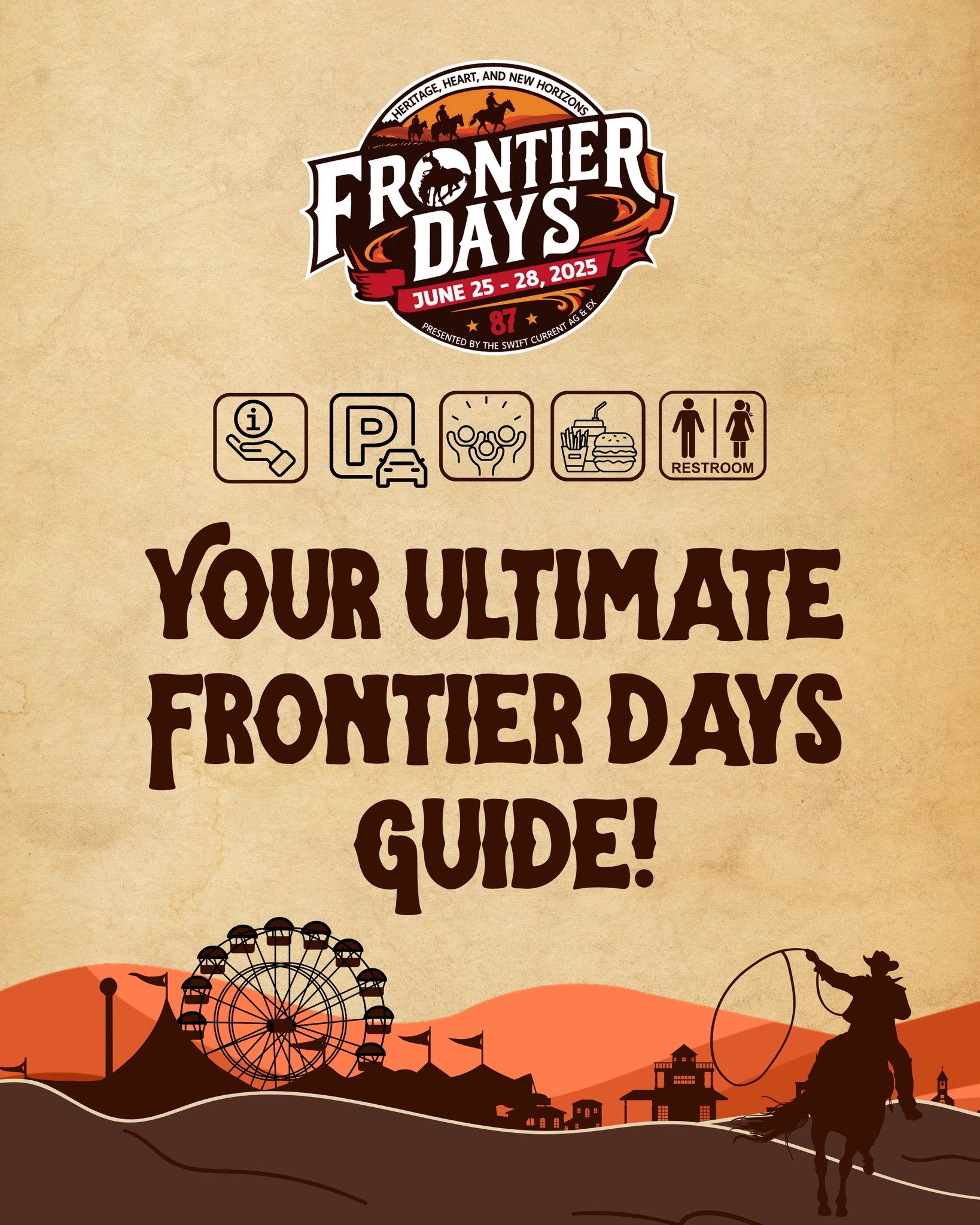 Need help finding your way around Kinetic Park? 🗺️
Save this post or flip through our full Frontier Days Program Book &mdash; it&rsquo;s got everything you need:
✔️ Park map
✔️ Full event schedule
✔️ Event details &amp; more!

📍Grab your copy at th