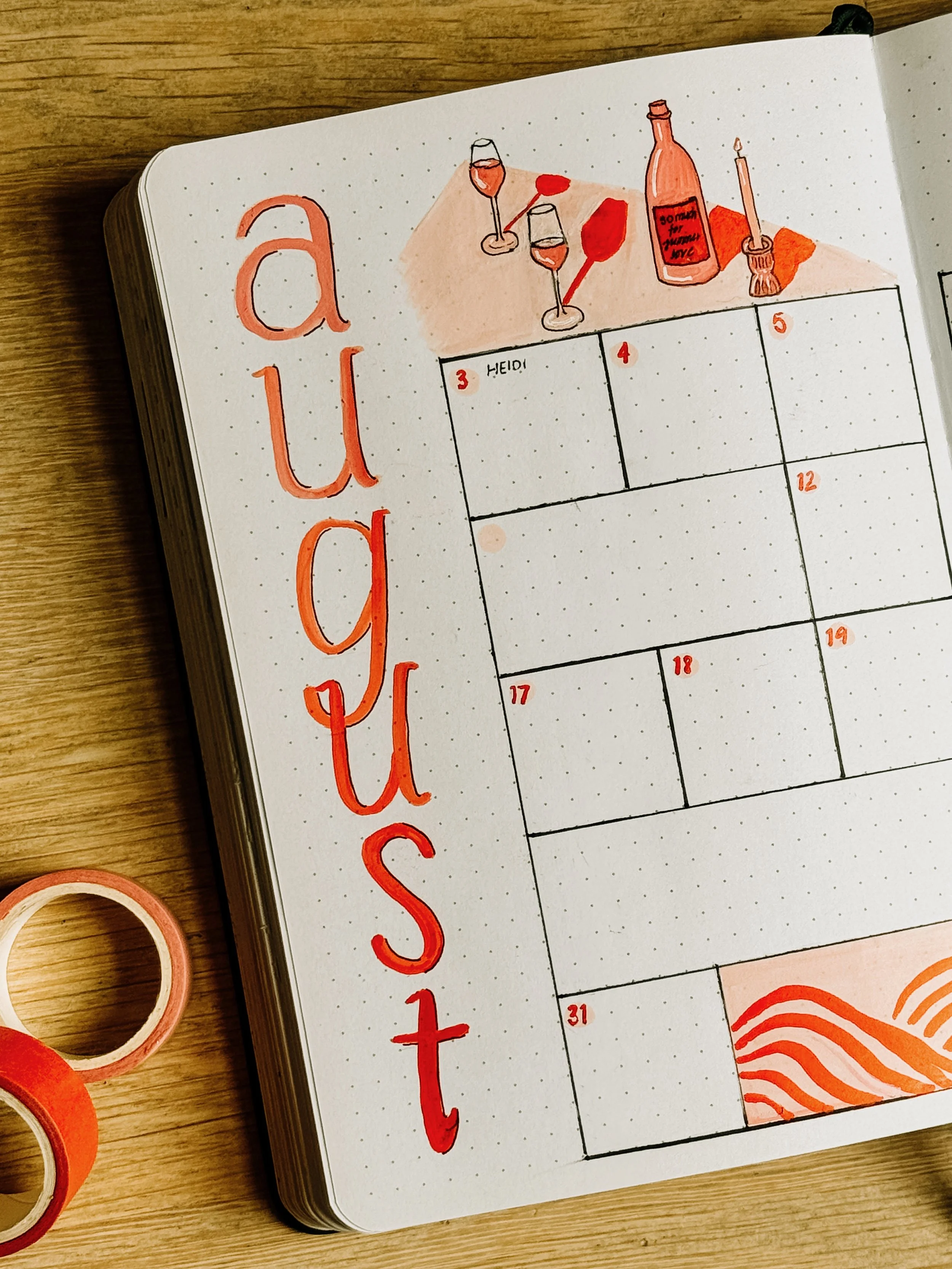 August Slipped Away Like a Bottle of Wine August Bullet Journal.jpeg