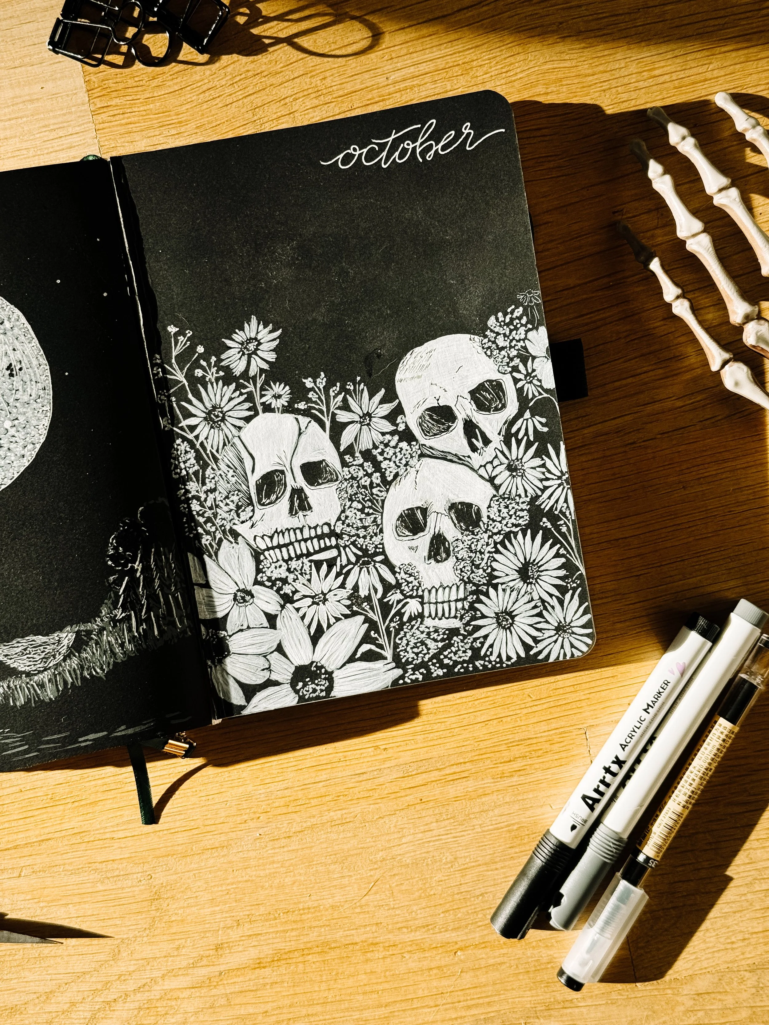 blackout spooky october bujo cover.jpeg