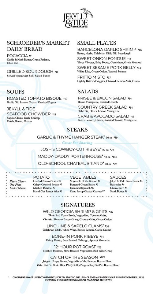 Menu — Jekyll & Tide